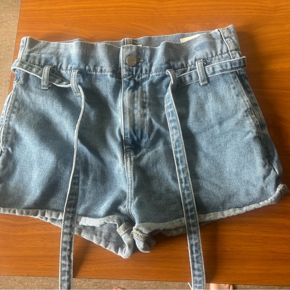 Casual Light Blue Women's Jean Shorts - Picture 3 of 5